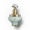 A studio product shot of the Juman Exclusive 100ml pale green bottle with gold accents